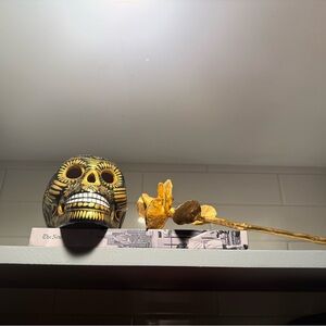 Vintage Gold Decorative Rose Flower Accent